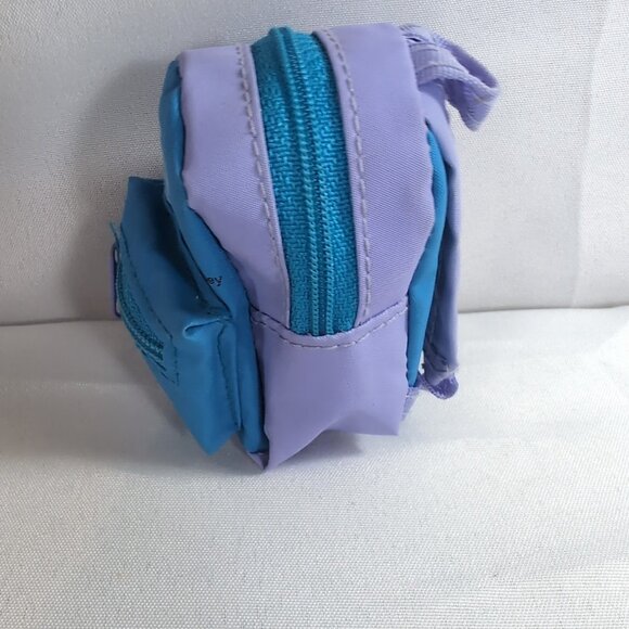 Disney Beauty And The Beast Backpack Purple Blue Doll Mini Purse Calego Zip - Picture 4 of 13